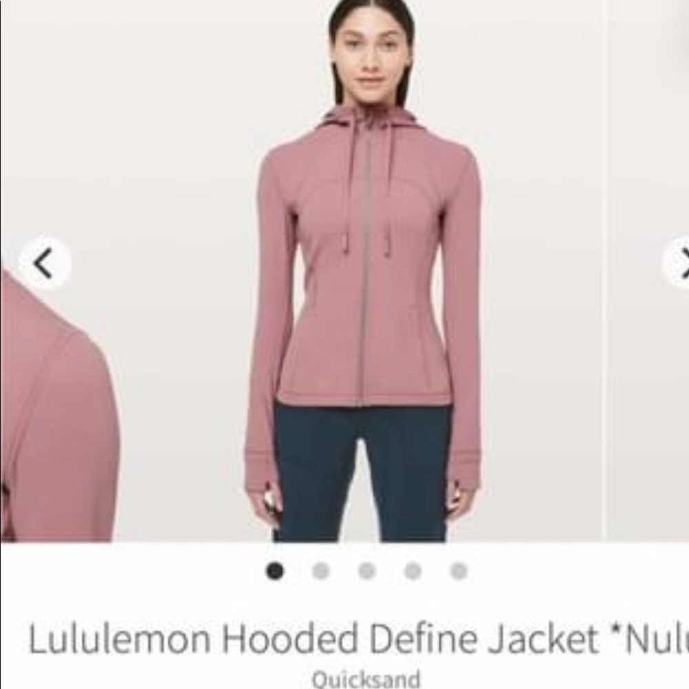 size 8 hooded lululemon define jacket
